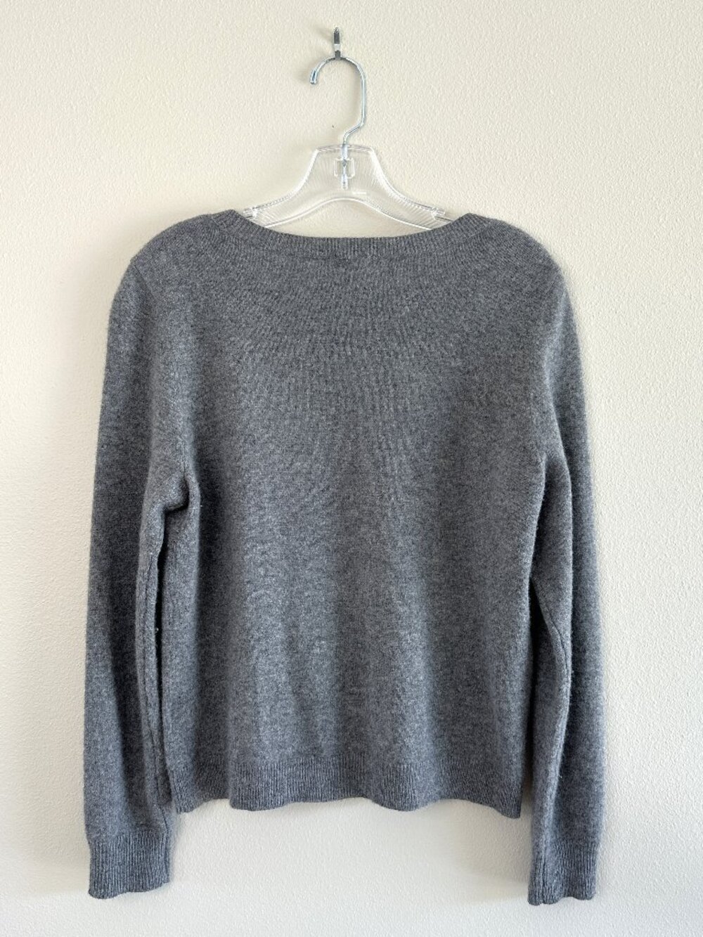 Halogen Cashmere Beaded Eyes and Hearts Sweater, M, Grey Art to Wear Novelty - Picture 6 of 7